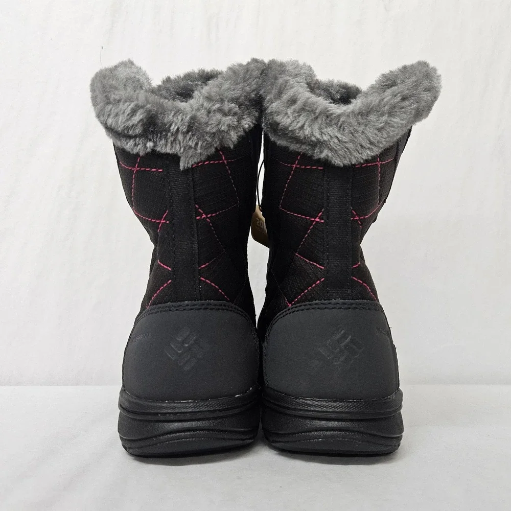 Columbia Ice Maiden Lace II Winter Boot Waterproof BY1331-011 Black Youth Size 3